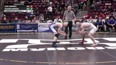 133 lbs Quarterfinal - Jack Campbell, Nazareth vs Collier Hartman, Canon-McMillan