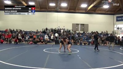 145 lbs Champ. Round 2 - Sabrina Sifuentez, Southern Oregon University vs Kayla Zeidler, Menlo Oak Squad