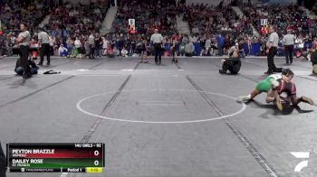 92 lbs Round 3 - Dailey Rose, St. Francis vs Peyton Brazzle, Wamego