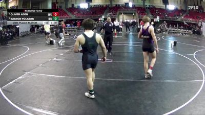 150 lbs 2nd Place Match - Easton Folkers, IronHawk Wrestling Academy vs Oliver Aden, Louisville Wrestling Club