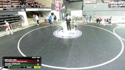 84 lbs Round 2 - Brylee Lish, Tehachapi Valley Wrestling Club vs Olivia Davalos, California