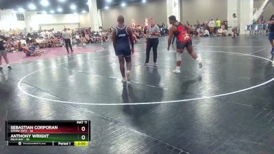 215 lbs Quarterfinals (8 Team) - Anthony Wright, Palm Bay vs Sebastian Corporan, Straw Hats