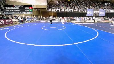 Boys 1A 157 lbs Quarterfinal - Shea Stevenson, Royal vs Reece Decourval, Klahowya