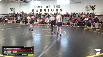 215 lbs Quarterfinal - Grayson Miller, Wapsie Valley vs Mason Westerdale, HLV, Victor