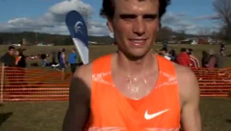 Patrick Smyth 2nd USA XC Champs on the way to team processing