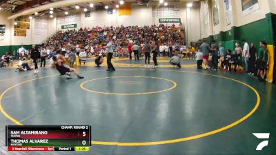 132 lbs Champ. Round 2 - Sam Altamirano, Tustin vs Thomas Alvarez, Mayfair