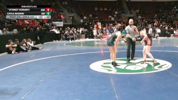 Girls 115 lbs Cons. Round 2 - Sydney Koranyi, Academy vs Layla Madrid, Capital