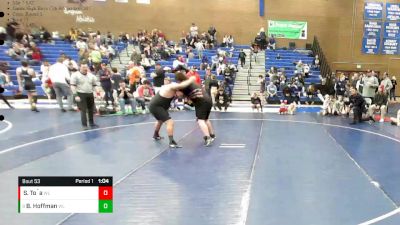285 lbs Cons. Round 1 - Bryton Hoffman, Logan Grizz vs Samuela To`a, Alta Wings Wrestling