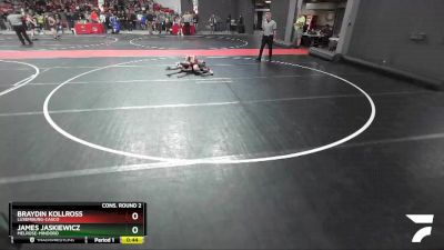 87 lbs Cons. Round 2 - James Jaskiewicz, Melrose-Mindoro vs Braydin Kollross, Luxemburg-Casco