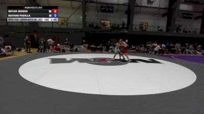 Junior Boys GR - 157 lbs Cons. Round 3 - Bryar Jensen, WA vs Nathan Padilla, OR