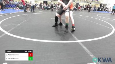 110 lbs Semifinal - Denver Norwood, Cowboy Wrestling Club vs Sean Fletcher, Broken Arrow Wrestling Club