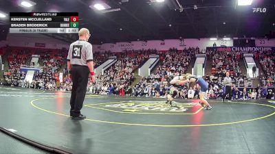 132 lbs Finals (8 Team) - Braden Broderick, Dundee HS vs Kersten McClelland, Yale HS