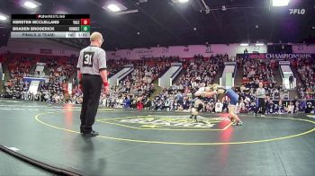 132 lbs Finals (8 Team) - Braden Broderick, Dundee HS vs Kersten McClelland, Yale HS