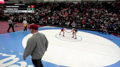 4A 115 lbs Quarterfinal - Sadie Rhoades, Uintah vs Sabrina Felix, Mountain View