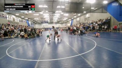 45 lbs Quarterfinal - Karson Schaugaard, Aviator Wrestling Academy vs Leo Miller, Payson Lions Wrestling Club