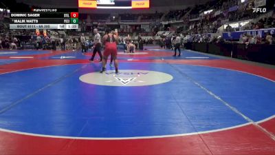 6A 285 lbs Quarterfinal - Malik Watts, Pell City vs Dominic Sager, Stanhope Elmore