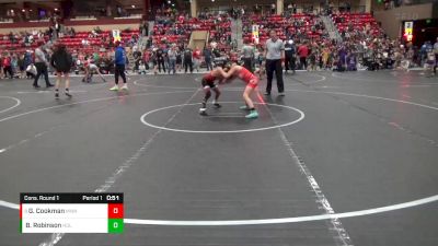 80 lbs Cons. Round 1 - Garrett Cookman, MWC Wrestling Academy vs Brayden Robinson, Holcomb