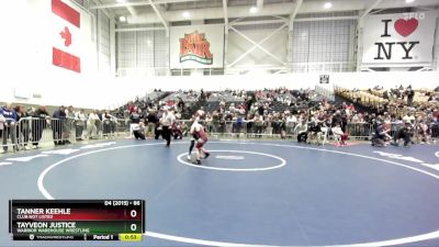 86 lbs Quarterfinal - Tayveon Justice, Warrior Warehouse Wrestling vs Tanner Keehle, Club Not Listed