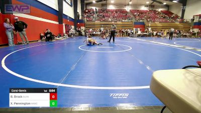 70 lbs Consolation - Brayden Brock, Glenpool Warriors vs Xylin Pennington, Henryetta Knights Wrestling Club