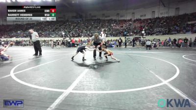 55 lbs Round Of 32 - Baker James, Cowboy Wrestling Club vs Barrett Hembree, Wyandotte Youth Wrestling