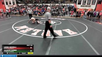 106 lbs Quarterfinal - Maddox Garbis, Plainfield (NORTH) vs James Hemmila, Wilmette (LOYOLA)