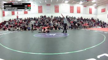 157 lbs 1st Place Match - Quentin Artino, West Geauga vs Alex Ash, Chardon