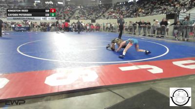 72 lbs Quarterfinal - Kingston Reed, Raw Wrestling Club vs Cayden Petersen, Lions Wrestling Academy
