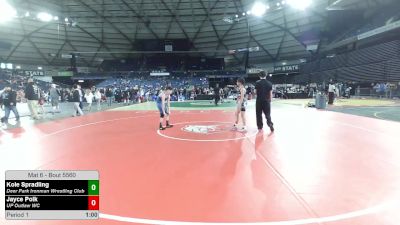 100 lbs Cons. Semis - Kole Spradling, Deer Park Ironman Wrestling Club vs Jayce Polk, UP Outlaw WC