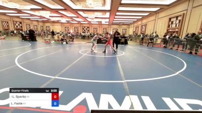 92 lbs Quarterfinal - Lawson Sparks, Pa vs Luke Foote, Ny