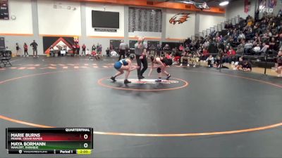 105 lbs Quarterfinal - Marie Burns, Prairie, Cedar Rapids vs Maya Bormann, Wahlert, Dubuque