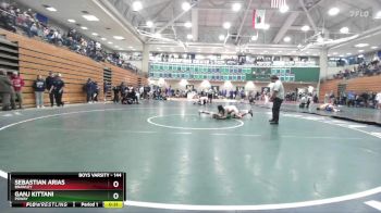 144 lbs Champ. Round 2 - Ganj Kittani, Poway vs Sebastian Arias, Brawley