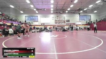 285 lbs Cons. Semi - Stephen Carroll, ST THOMAS AQUINAS vs Kamaha`o Grace, STALEY