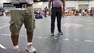 113 lbs Round 4 (6 Team) - Greyson Masters, MF Army vs Stiles Stevens, Cartel