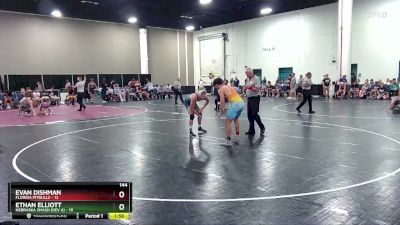 144 lbs Round 5 (6 Team) - Ethan Elliott, Nebraska Smash (Dev A) vs Evan Dishman, Florida Pitbulls