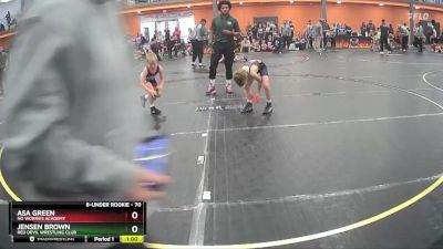 70 lbs Quarterfinal - Asa Green, No Worries Academy vs Jensen Brown, Red Devil Wrestling Club