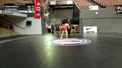 Cadet Boys Lower - 132 lbs Cons. Round 5 - Xavier Trinidad, Merced High School Wrestling vs Eli Archuleta, Redwood High School Wrestling