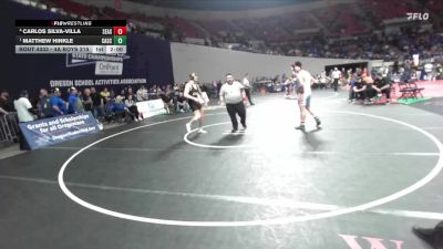 4A Boys 215 lbs Semifinal - Matthew Hinkle, Cascade Boys vs Carlos Silva-Villa, Seaside Boys