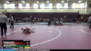 PW-19 lbs Round 3 - Mathew Barth, Lynx Wrestling Club vs Dexter Zimmerly, Indee Mat Club