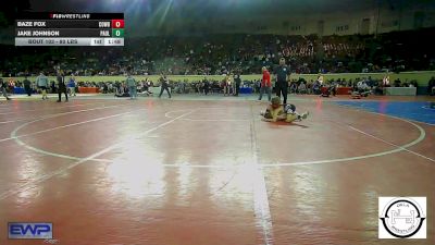 80 lbs Round Of 16 - Baze Fox, Cowboy Wrestling Club vs Jake Johnson, Pauls Valley Panther Pinners