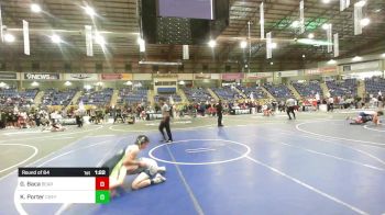 138 lbs Round Of 64 - Gavin Baca, Bear Cave WC vs Kozad Porter, Cheyenne East