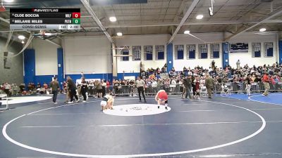 132 lbs Consolation - Cloe Boccia, Milford vs Melanie Miles, Putnam