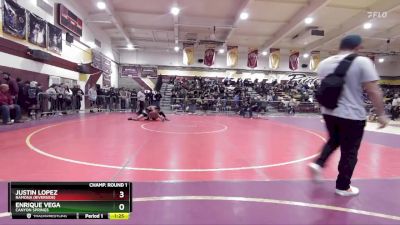 126 lbs Champ. Round 1 - Enrique Vega, Canyon Springs vs Justin Lopez, Ramona (Riverside)