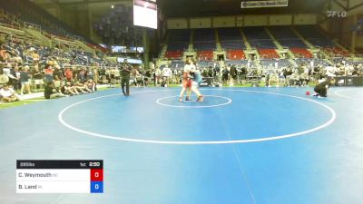 285 lbs Cons 32 #2 - Cary Weymouth, North Carolina vs Benjamin Land, Indiana