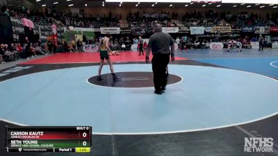 103 lbs Cons. Round 2 - Carson Kautz, Juneau-Douglas HS vs Seth Young, Service High School Cougars