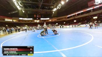 118 lbs Round 4 - Addie Harding, Show Low Jr High School vs Sianna Ricketts, Prescott Valley Bighorns