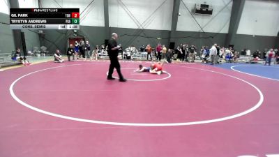 U14 FS - 120 lbs Cons. Semis - Gil Park, Team Dragonslayer Wrestling vs Trystyn Andrews, Pioneer Grappling Academy