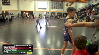 B-12 lbs Cons. Semi - Colby Carter, Big Game Wrestling Club vs Wyatt Peterson, DC Elite