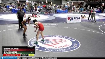 138 lbs Cons. Round 4 - Emiliano Lopez, Bullard High School Wrestling vs Damian Saldivar, California