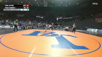 4A Boys 150 lbs Semifinal - Riley Barrett, Philomath Boys vs Earl Oliver, Madras Boys