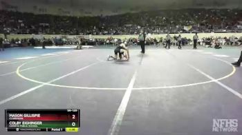 5A-120 lbs Cons. Round 1 - Mason Gillispie, Claremore vs Colby Eighinger, Coweta Public School